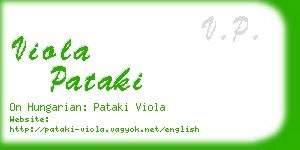 viola pataki business card